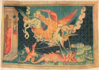 Apokalypsen. St. Michael och hans agenter övervinner draken. av Unbekannt