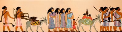 Ankomsten av en stam av semitiska nomader i Egypten, 1895 f.Kr., 1903 av Unbekannt