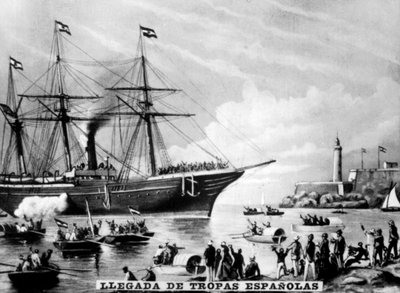 De spanska truppernas ankomst, 1860-, 1920-talen av Unbekannt