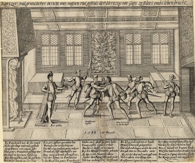 Mordet på hertigen av Guise, 1588 av Unbekannt
