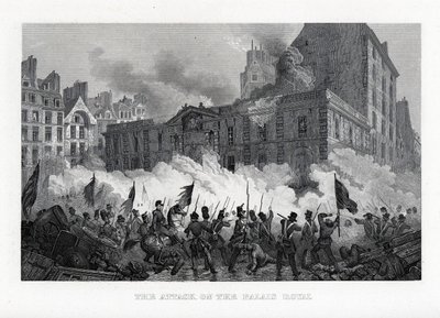 Attacken på det kungliga palatset, 1882 av Unbekannt