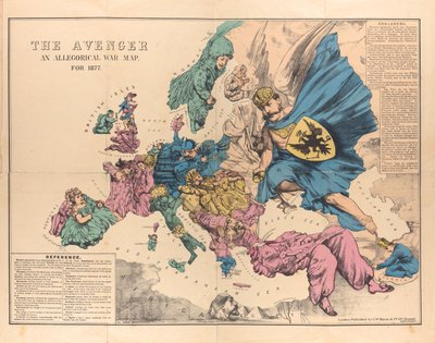 The Avenger: An Allegorical War Map för 1877, 1876-1877. av Unbekannt