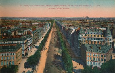 Avenue des Champs-Elysees, Paris, c1920 av Unbekannt