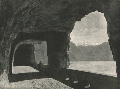 Axenstrasse, nära Fluelen, Schweiz, 1895. av Unbekannt