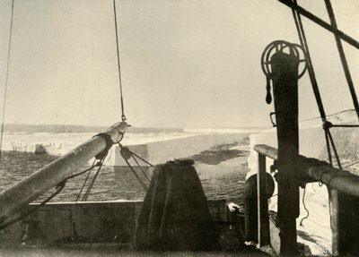 Barriärkanten bryter bort fyra mil söder om Hut Point, c1908, 1909 av Unbekannt