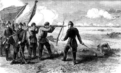 Slaget vid Bull Run, Virginia, 1861 c1880 av Unbekannt