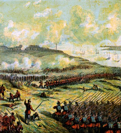 Slaget vid Inkerman, 1854, c1850-talet av Unbekannt