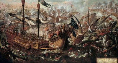 Slaget vid Lepanto, 1600-talet av Unbekannt
