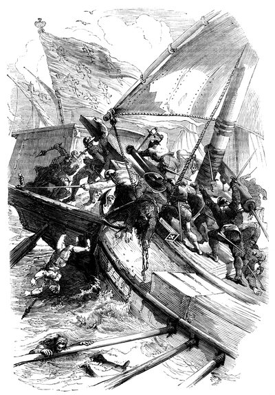 Slaget vid Sluys, 24 juni 1340 av Unbekannt