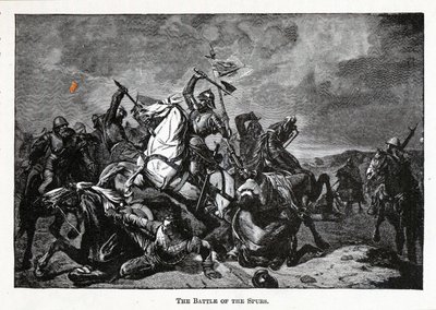 Slaget vid Spurs, 1882 av Unbekannt