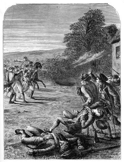 Slaget vid Lexington och Concord, 19 april 1775, 1872 av Unbekannt