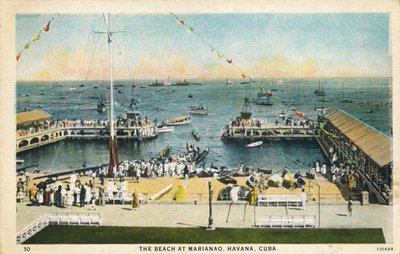 Stranden vid Marianao, Havanna, Kuba, c1910 av Unbekannt