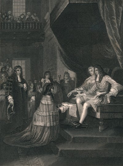 The Bill of Rights presenterad för William och Mary, 1689, mitten av 1800-talet. av Unbekannt