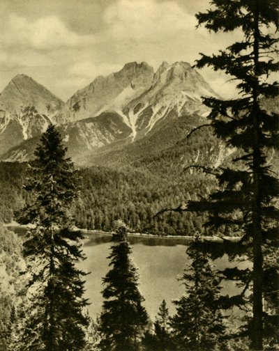 Blindsee and the Fern Pass, Tyrolen, Österrike, c1935. av Unbekannt
