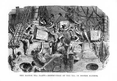 The Boston Tea Party, 16 december 1773, 1872 av Unbekannt