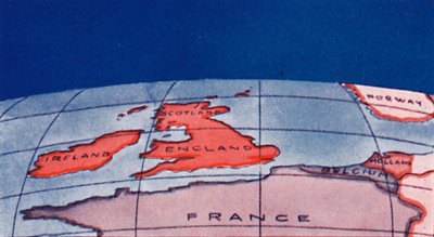 De brittiska öarna och norra Europa vid middagstid i mitten av vintern 1935 av Unbekannt