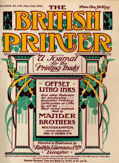 The British Printer - annons, 1916 av Unbekannt