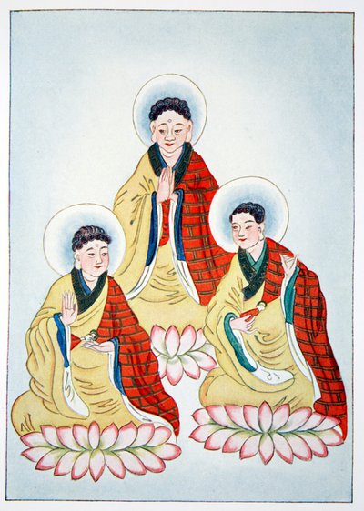 Den buddhistiska triaden, 1922 av Unbekannt