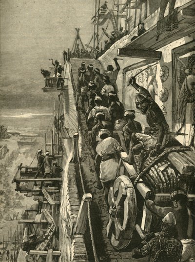 Byggnaden av Babel, 1890. av Unbekannt
