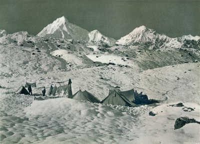Lägret nedanför Jongsong La, c1903 av Unbekannt