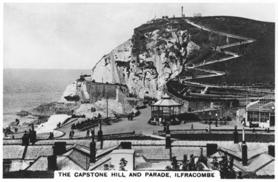 Capstone Hill och paraden, Ilfracombe, 1936 av Unbekannt