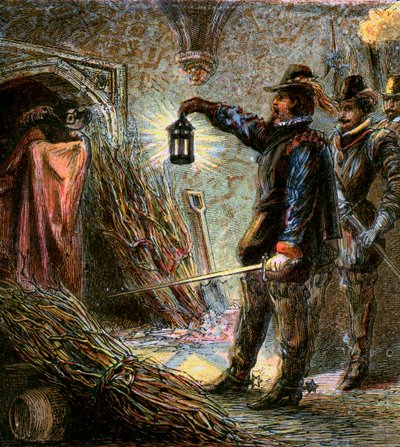 Fångsten av Guy Fawkes, 1605, c1850 av Unbekannt