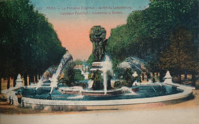 Carpeaux-fontänen - Luxembourgträdgården, Paris, c1920 av Unbekannt