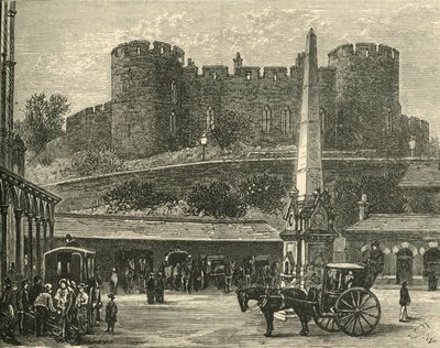 Slottet, från järnvägsstationen, 1898. av Unbekannt