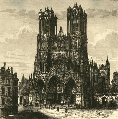 Katedralen, Reims, 1890. av Unbekannt