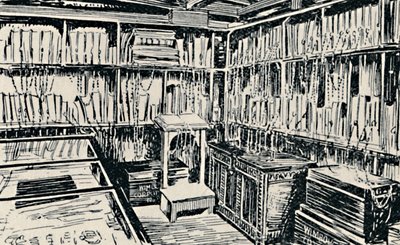 The Chained Library i Wimborne, 1929 av Unbekannt