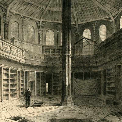 Kapitelhuset före dess restaurering, 1881. av Unbekannt