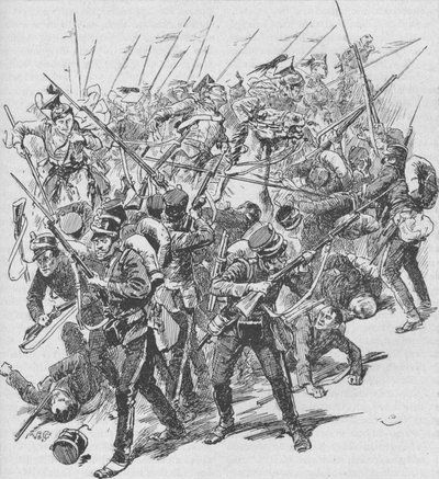 The Charge of the Austrian Lancers, 1902 av Unbekannt