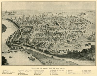 Staden Delhi före belägringen, 1901. av Unbekannt