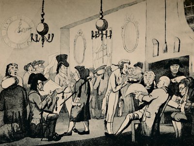 Kafferummet på Lloyds, 1798, 1928 av Unbekannt