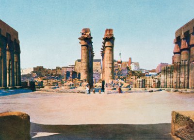 Kolonnaden av Amenhotep III, Luxors tempel, Egypten, 1900-talet av Unbekannt