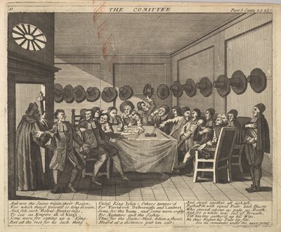 Kommittétavla 10: Illustrationer till Samuel Butlers Hudibras, 1725-30. av Unbekannt