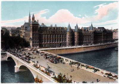 Conciergeriet och Pont Neuf, Paris, c1900 av Unbekannt