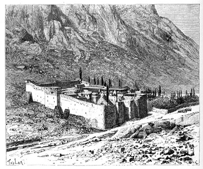 Klostret St Catherine, Mount Sinai, Egypten, 1895 av Unbekannt