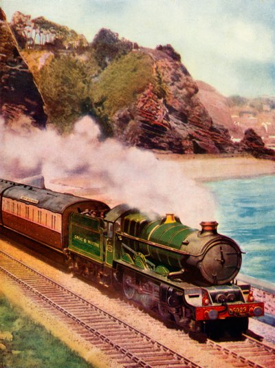 Cornish Riviera Express ritad av ett lokomotiv av kungklass, 1935-36. av Unbekannt
