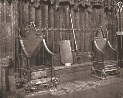 The Coronation Chair i Westminster Abbey, London, 1894. av Unbekannt