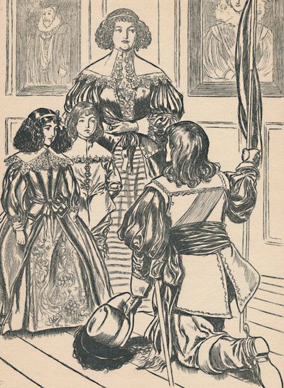 Grevinnan tar emot banderollerna, c1907 av Unbekannt