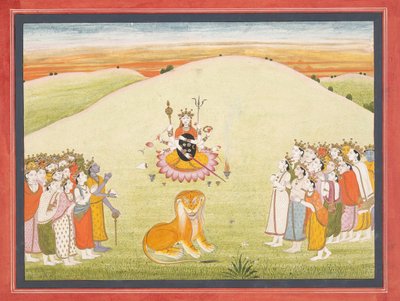 The Creation of Durga: Page from a Dispersed Markandeya Purana..., ca. 1810-20. av Unbekannt