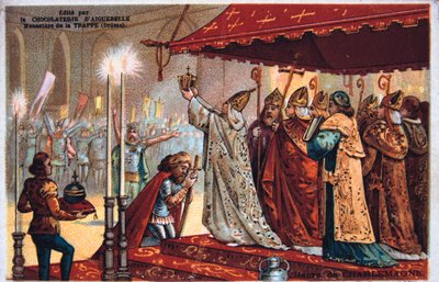 The Crowning of Charlemagne, 800 AD, 1800-talet av Unbekannt