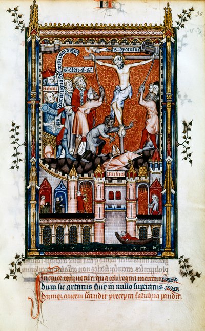 Korsfästelsen av St Denis, 1317 av Unbekannt