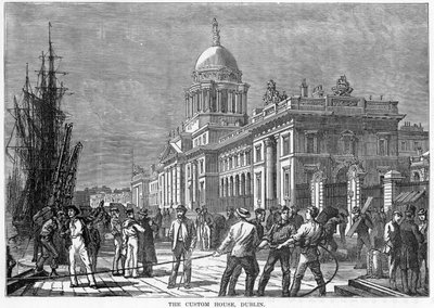 The Custom House, Dublin, 1800-talet av Unbekannt
