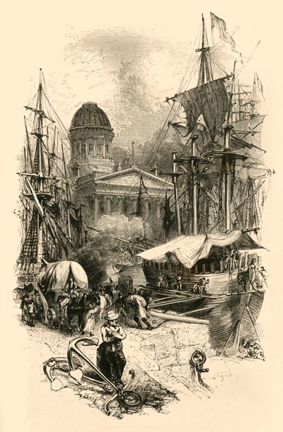 The Custom House, Liverpool, mitten av 1800-talet. av Unbekannt