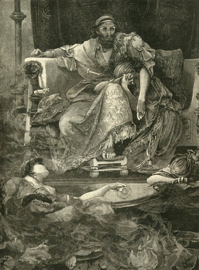 Sardanapalus död, 1890. av Unbekannt