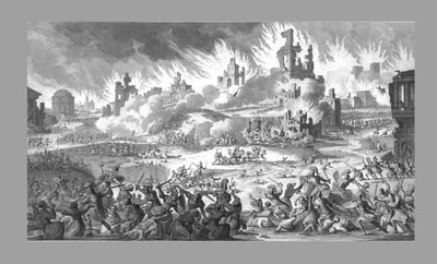 Förstörelsen av Jerusalem och templet, 1818. av Unbekannt