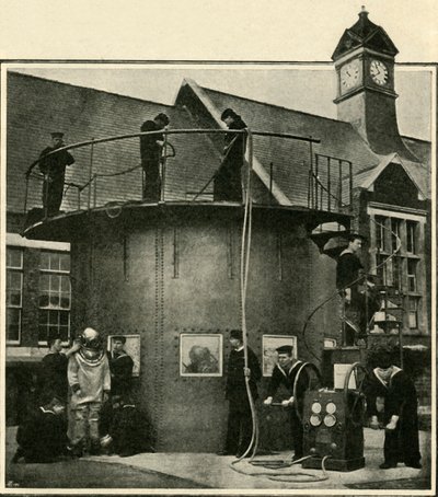 Dykartanken i Portsmouth där dykare utbildas, 1901. av Unbekannt