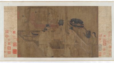 The Double Screen: Emperor Li Jing Watching his Brothers Play Weiqi, 1300-talet. av Unbekannt